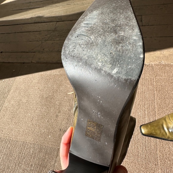 Olive Distressed Jeffrey Campbell Be Bold Bootie SIZE 7 1/2 - Picture 7 of 8